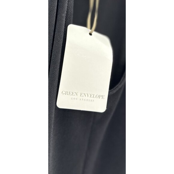 NWT Green Envelope Dress Women's‎ Sm Black Sleeveless Bow Tie Neckline Made USA - Picture 4 of 10